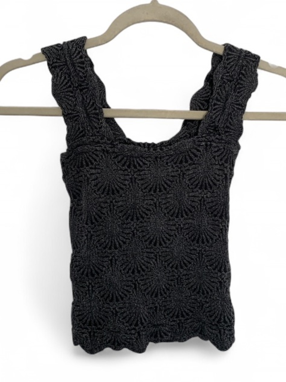 Intimately Free People Love Letter Dark Gray Floral Tank Top